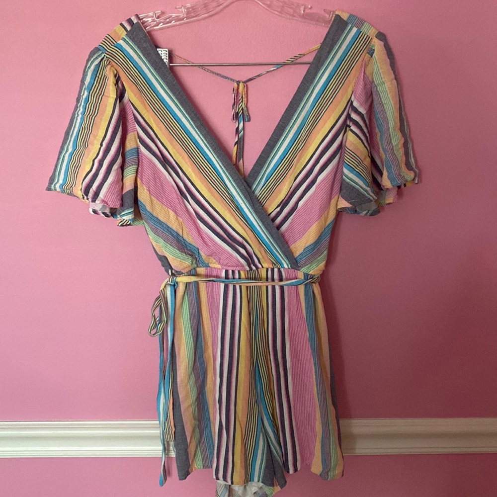 Blue Rain + Summer Romper + Womens Sz Small